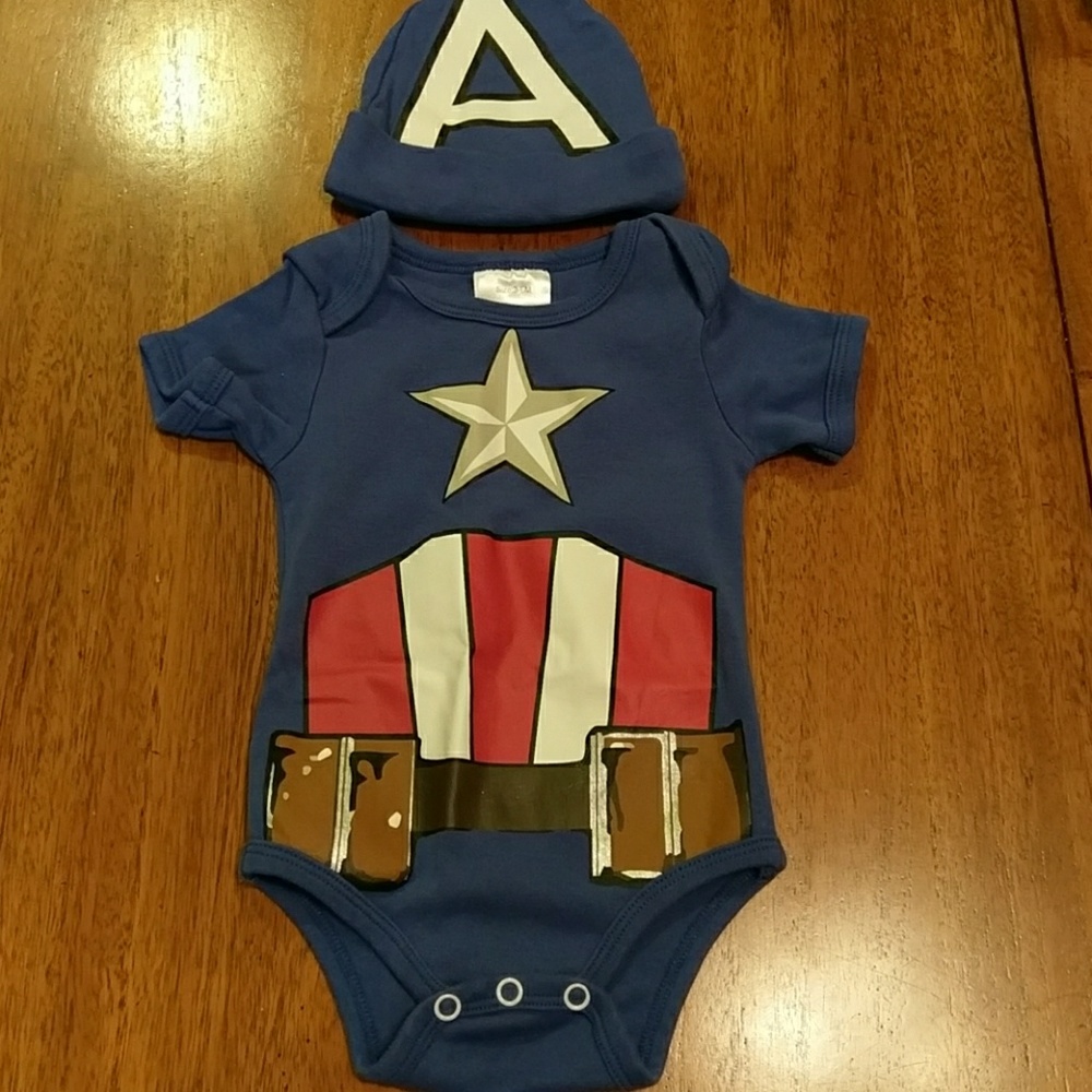 Captain America onesie with hat